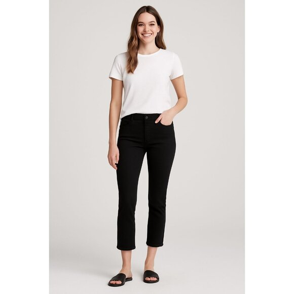 Citizens of Humanity Elsa Mid Rise Slim Fit Crop Jeans Black Sz 30  MADE IN USA - Picture 1 of 11